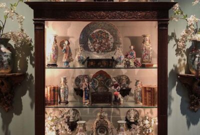 Lighting Antique Corner Cabinets